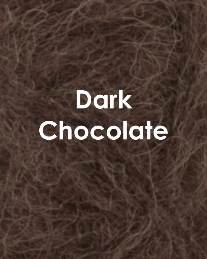 Coloriche pipojen alpakkalangan värimalli, väri Syvän tumman suklaan ruskea, Dark Chocolate