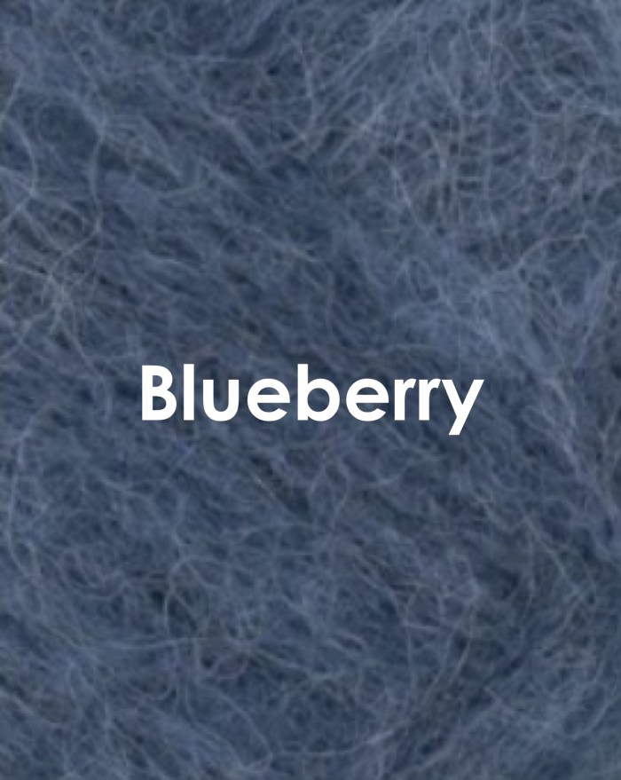 Coloriche pipojen alpakkalangan värimalli, väri Tummansininen Blueberry